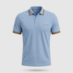 BEEU Elite Polo – Premium Fern Air Force Blue Polo Shirt for Men - Image 3