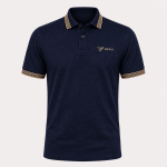 BEEU Elite Polo – Premium Fern Navy Blue Polo Shirt for Men - Image 3