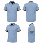 BEEU Elite Polo – Premium Fern Air Force Blue Polo Shirt for Men - Image 4