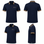 BEEU Elite Polo – Premium Fern Navy Blue Polo Shirt for Men - Image 4