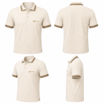 BEEU Elite Polo – Premium Ivory Polo Shirt for Men - Image 4