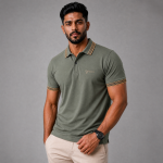 BEEU Elite Polo – Premium Fern Green Polo Shirt for Men
