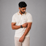 BEEU Elite Polo – Premium Ivory Polo Shirt for Men - Image 2