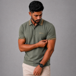 BEEU Elite Polo – Premium Fern Green Polo Shirt for Men - Image 2