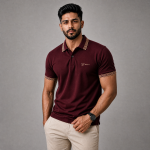BEEU Elite Polo – Premium Maroon Polo Shirt for Men